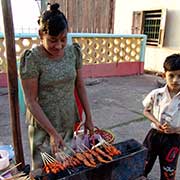 Selling grilled chicken