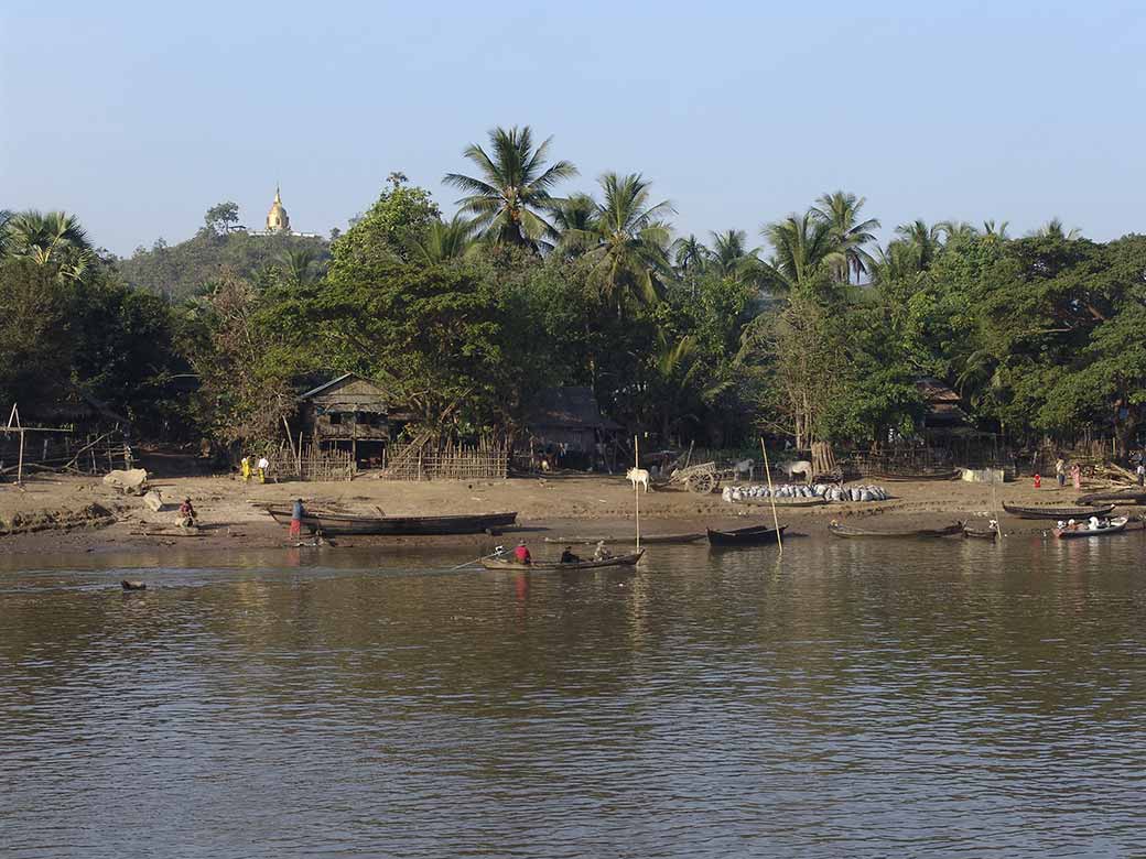 Village with stupa