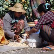 Selling bean sprouts