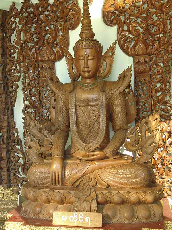 Wooden Buddha statue