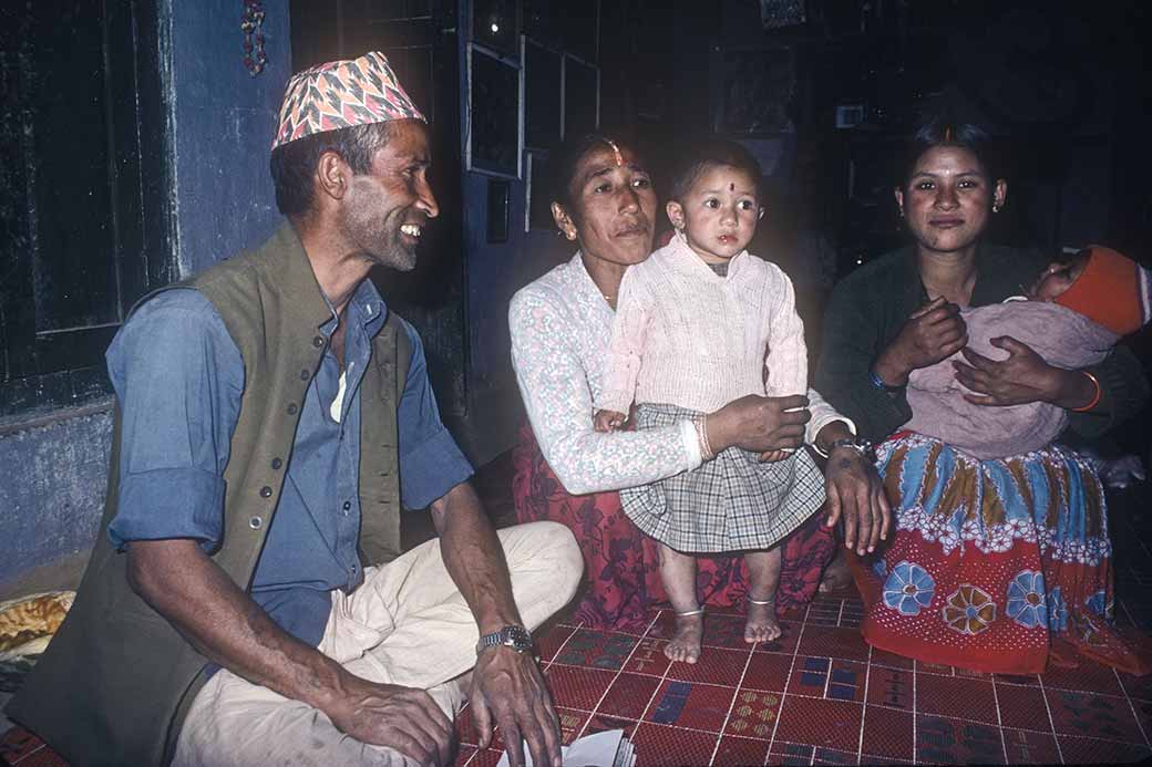 Vijaya Shrestha and family