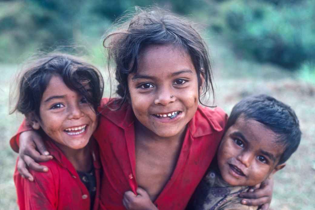 Three happy kids