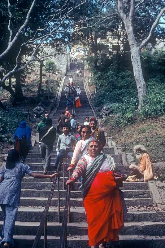 Steps to the Swayambhunath stupa