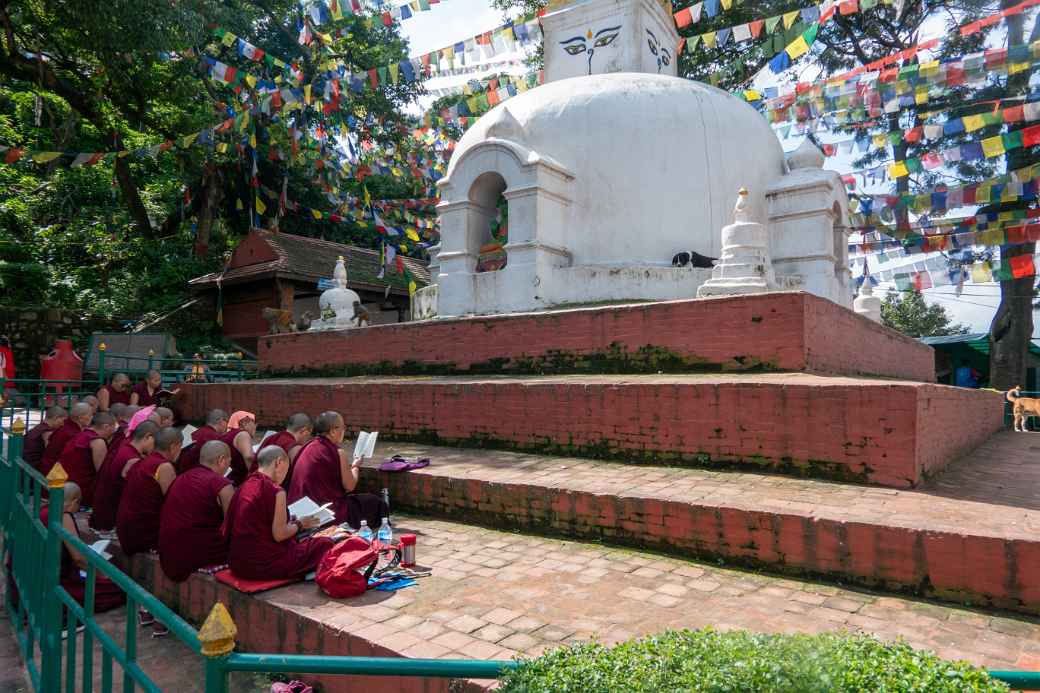 Buddhist nuns, Swayambunath