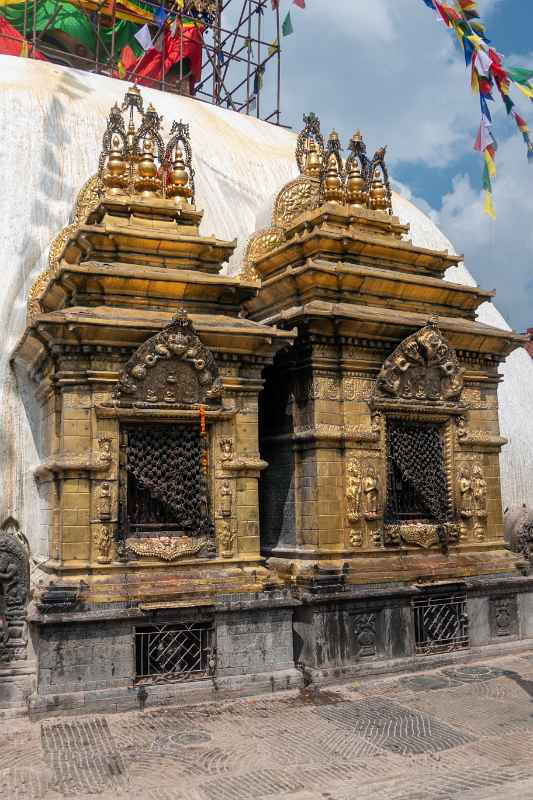 Gilt Buddha shrines, Swayambhunath