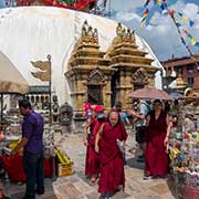 Gilt Buddha shrines, Swayambhunath