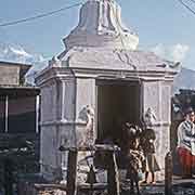 Small temple and children
