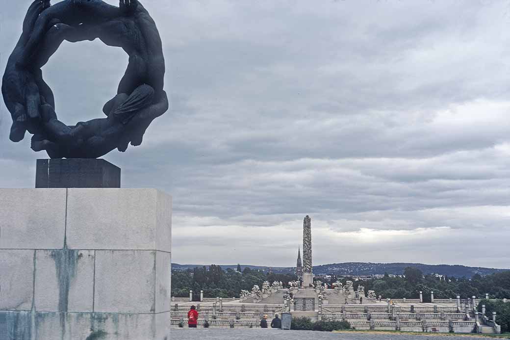 View towards the Monolith, Vigeland Park