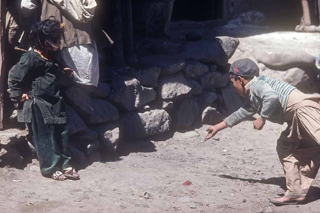 Children playing, Mankyal