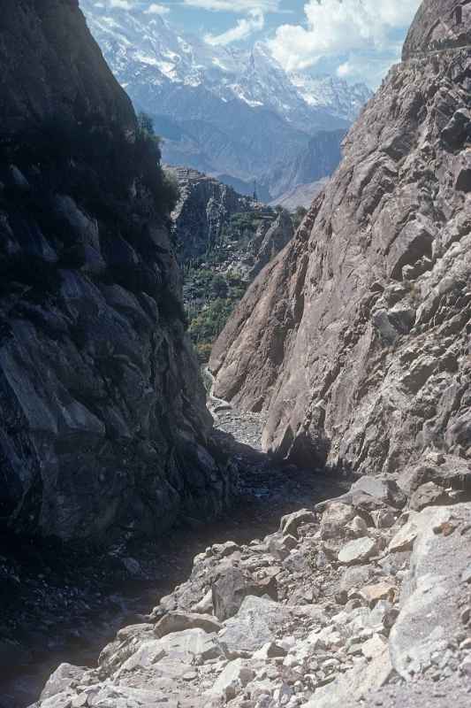 View from gap in the rocks