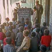 Boys in class with their teacher