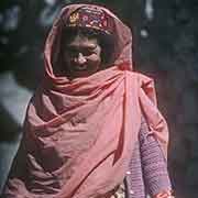 Hunza woman in traditional dress