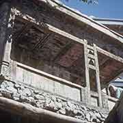 House with wood carving