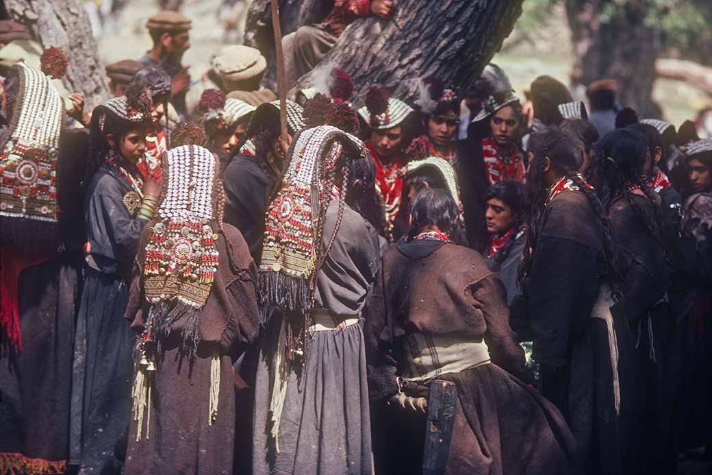 Kalash women at “Krakal” funeral ceremony