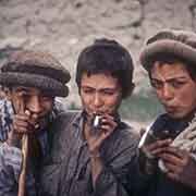 Three boys smoking