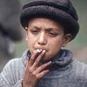 Smoking Kalash boy
