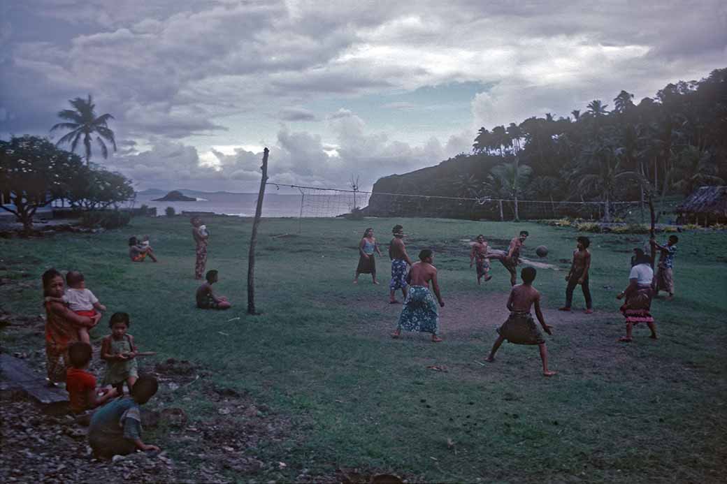 Volleyball at dusk