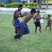 Playing rugby