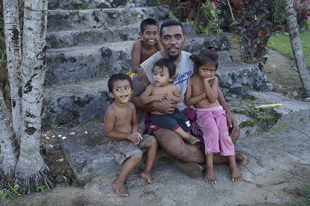 Father and children