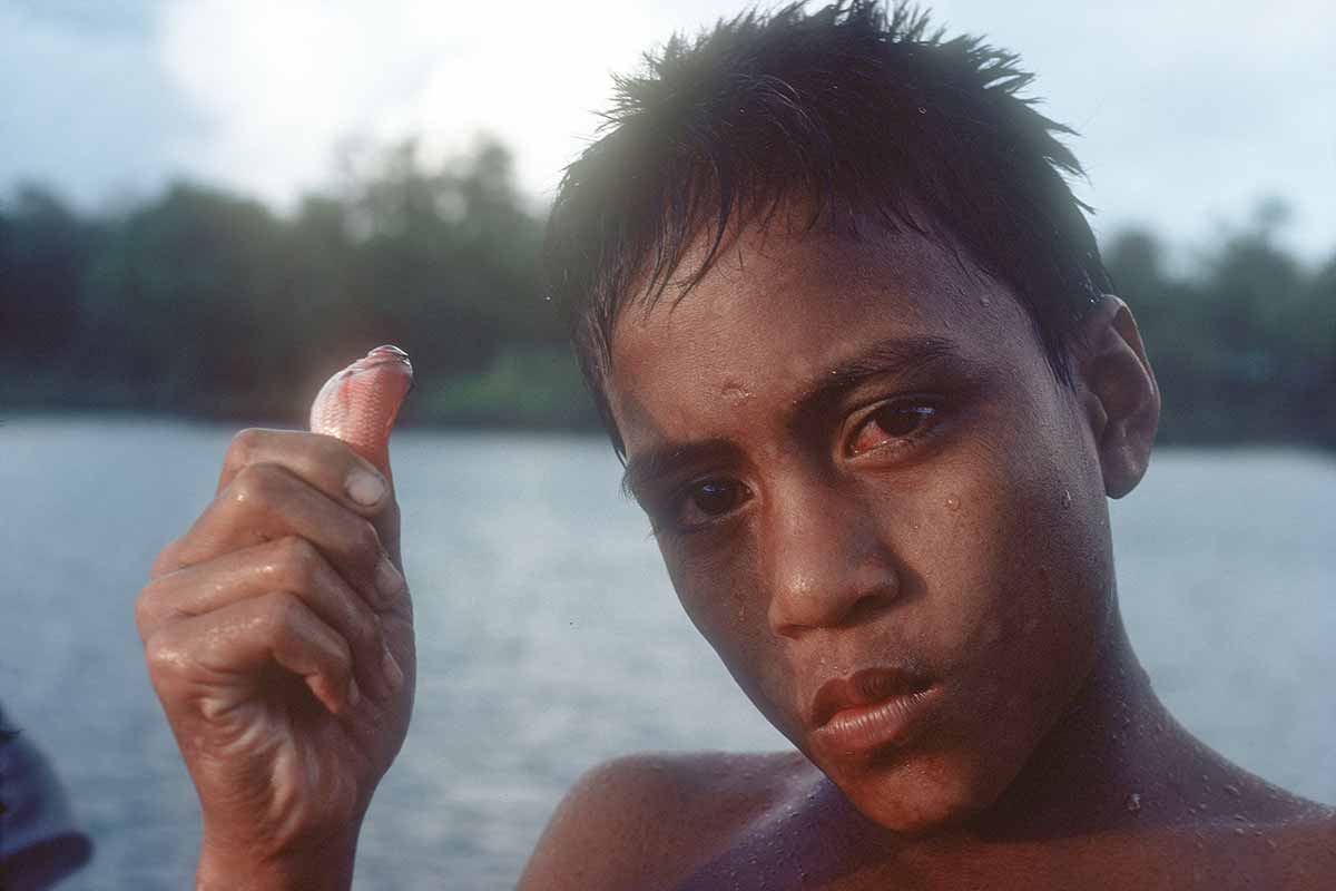 Boy with fish