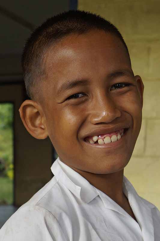 Boy in school uniform