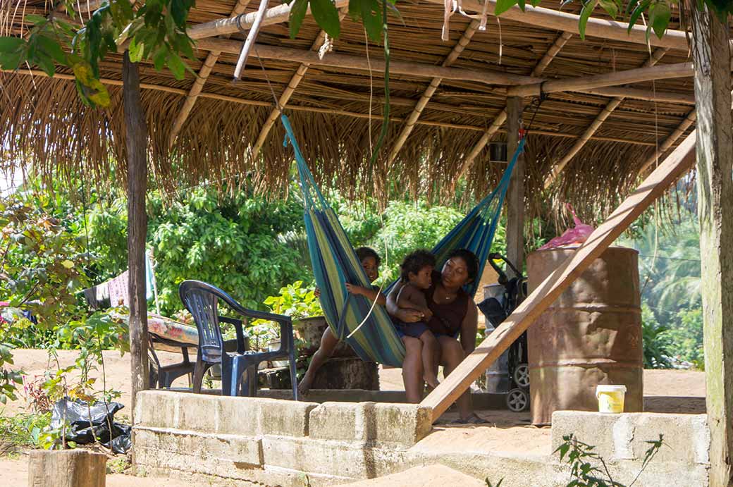 Family life in the hammock