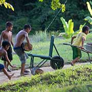 Boys with firewood, Palumeu