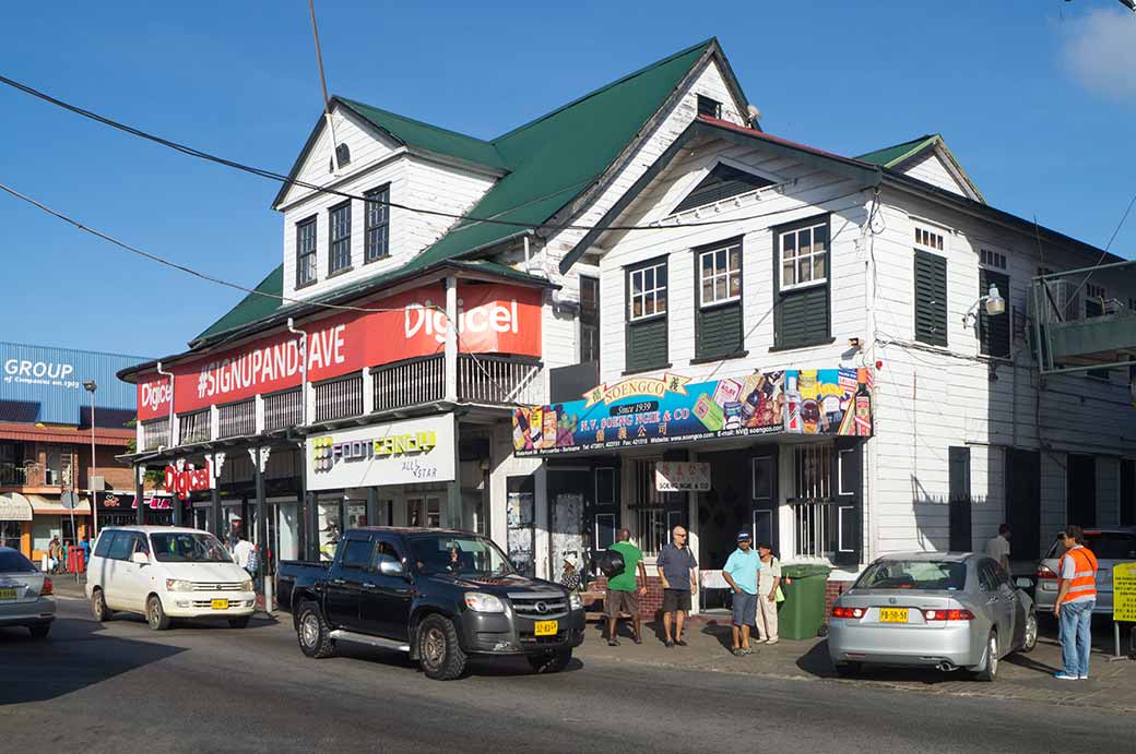 Shops along Waterkant, Paramaribo