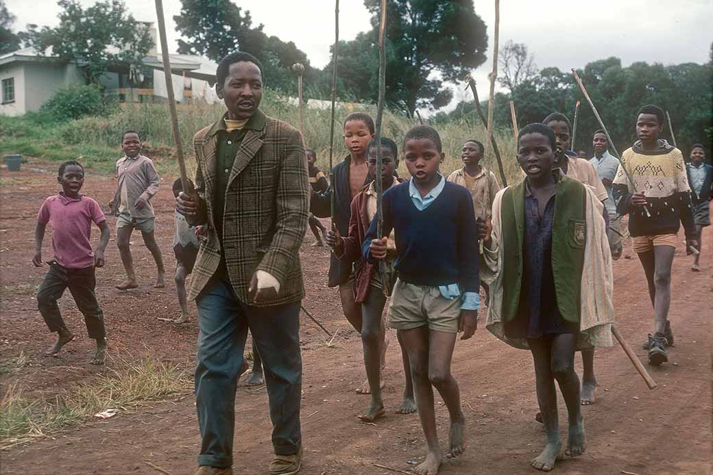 Boys marching