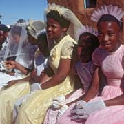 Bride and bridesmaids