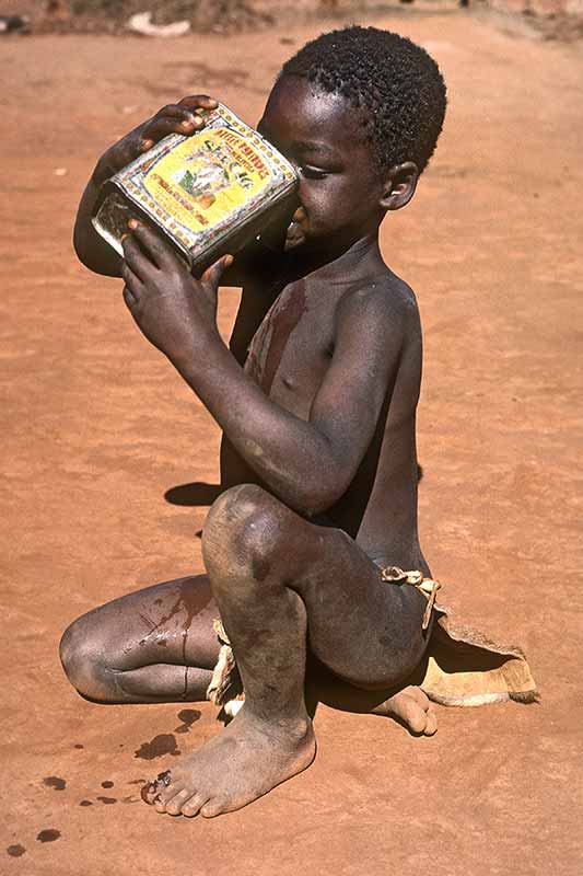 Boy drinking 