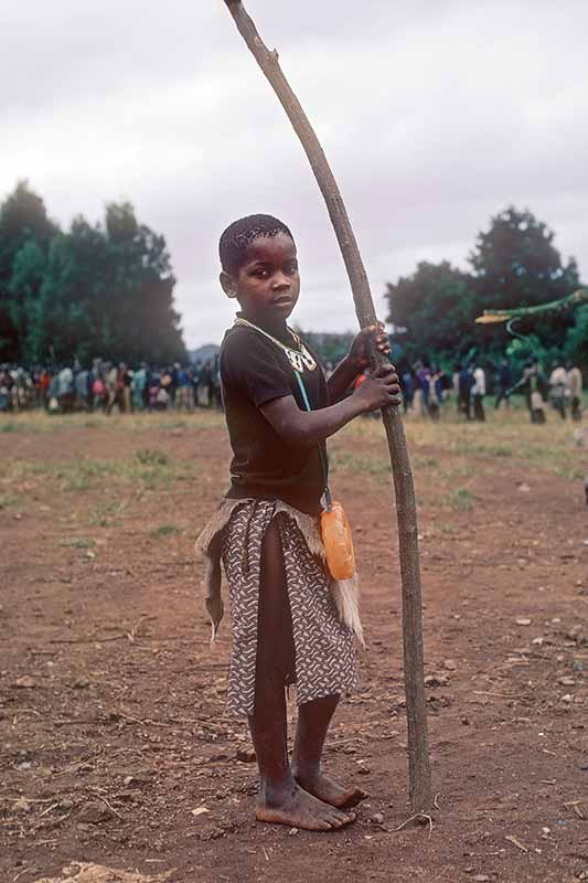 Boy with pole