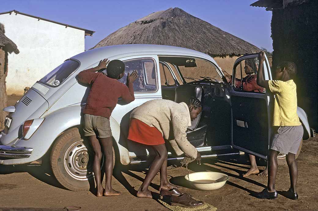 Washing a car