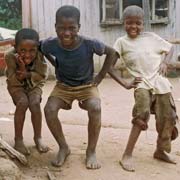 Three boys having fun