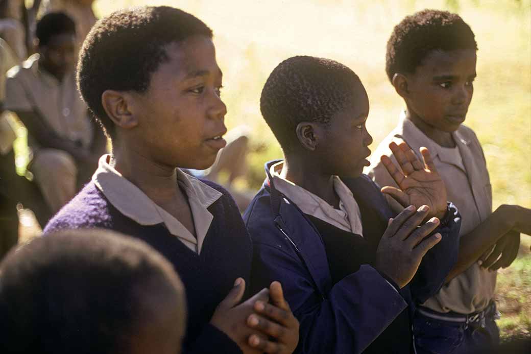 Boys singing