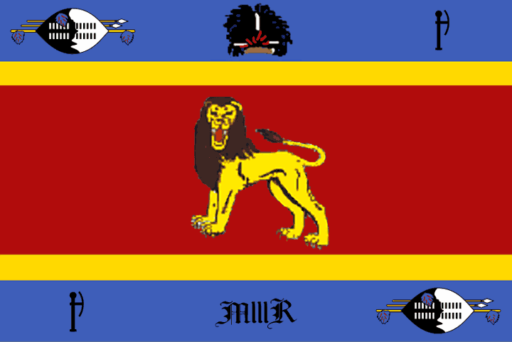 The Royal Standard of His Majesty King Mswati III of Swaziland, 1986