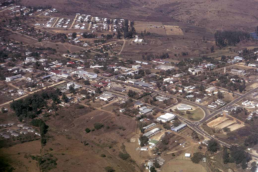 Flying over Manzini