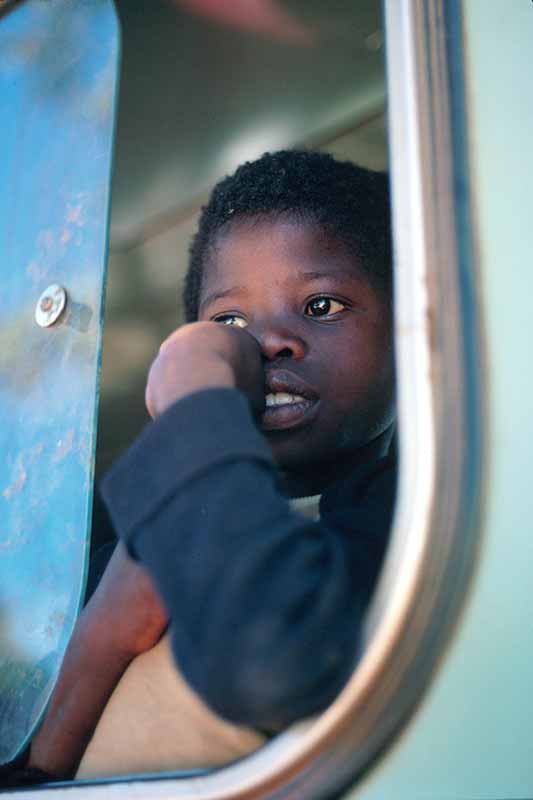 Boy in bus