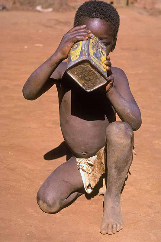 Boy drinking 