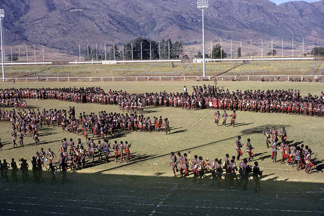 Dancing in stadium