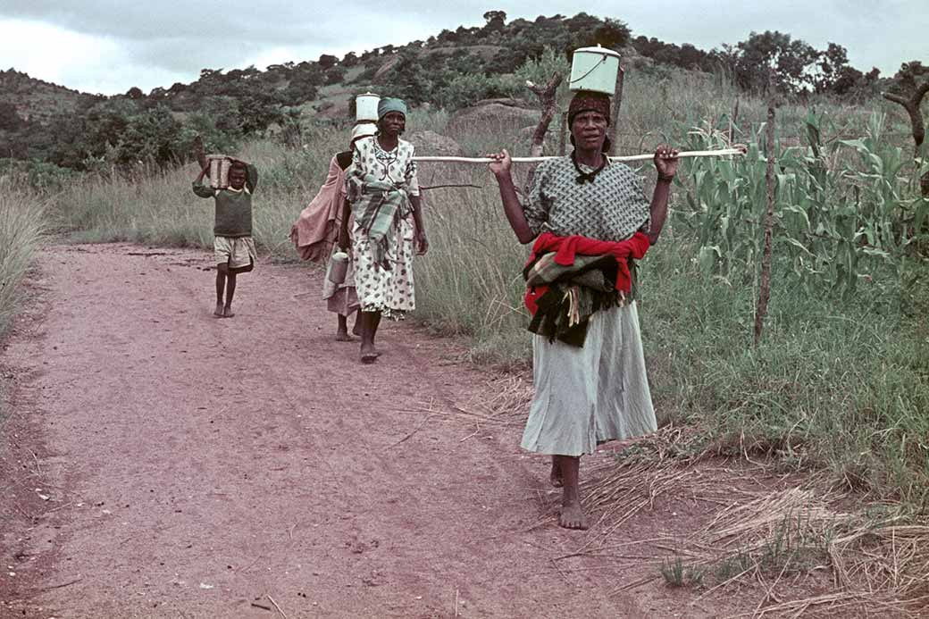 Women fetching water