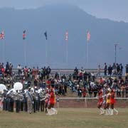 Drum majorettes march