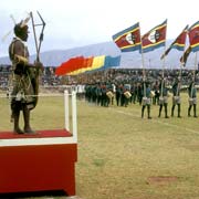 Parade past the King