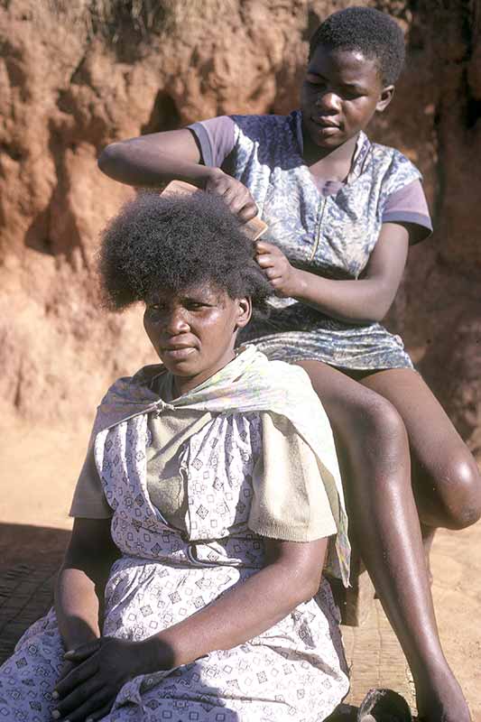 Combing hair