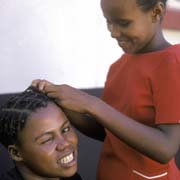 Plaiting hair