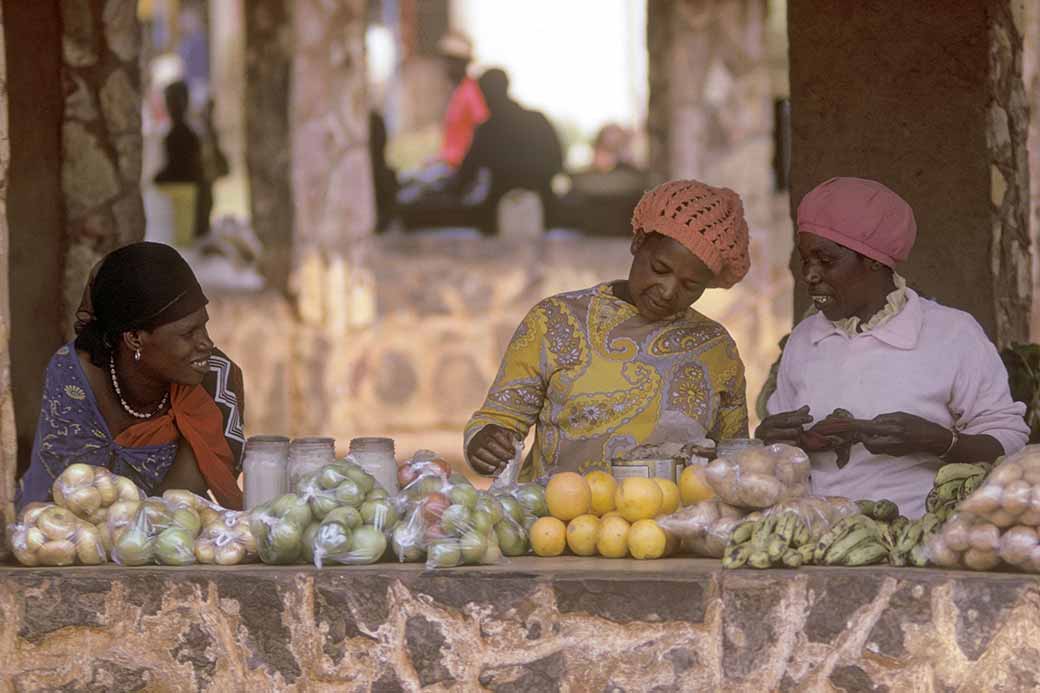 Selling vegetables