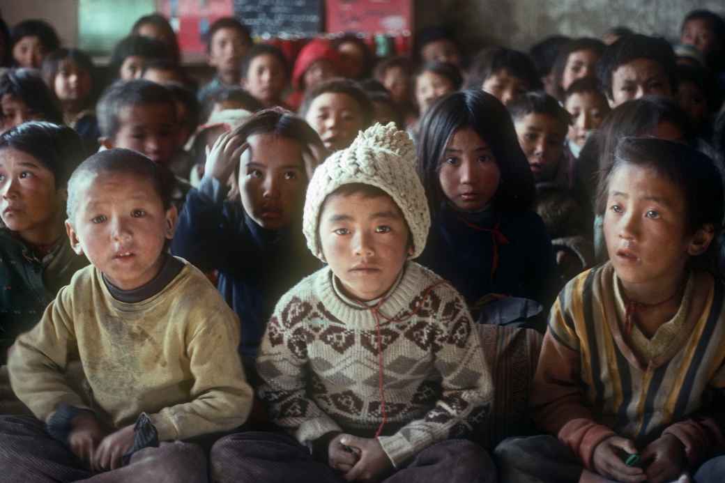 Tibetan children singing