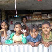 Children in shop