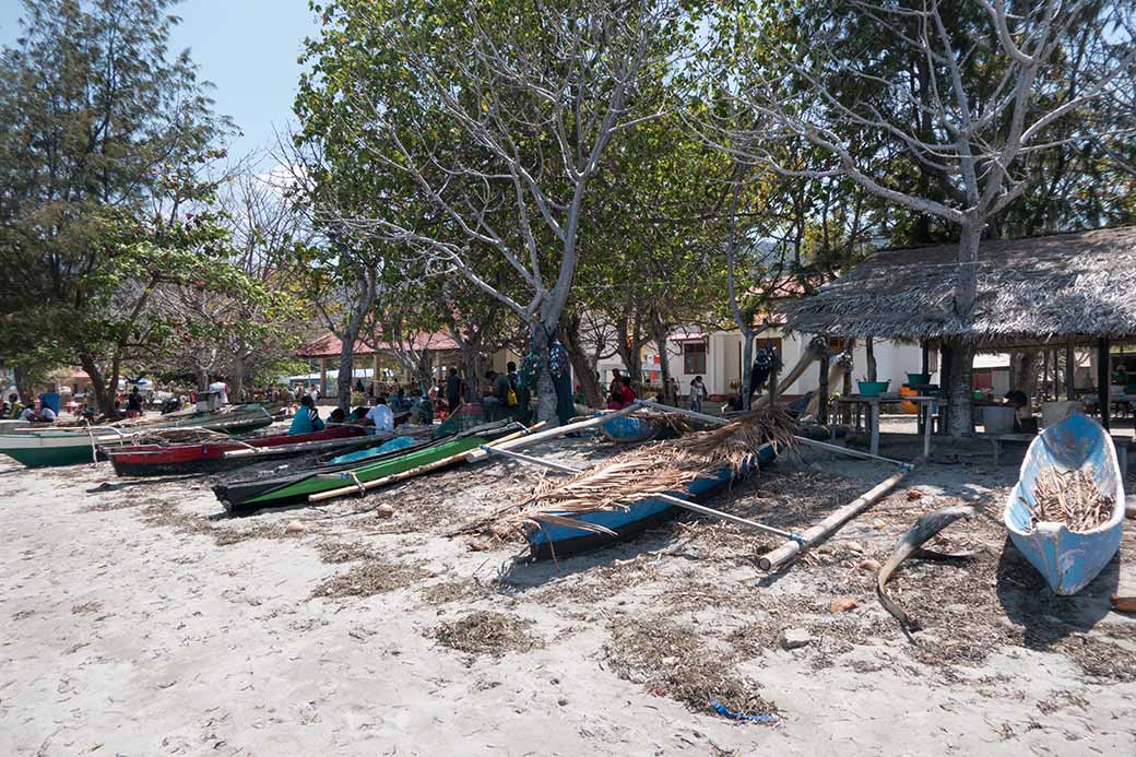 Canoes on the beach