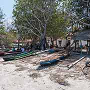 Canoes on the beach